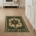 thumbnail image 1 of ODIKA 3'x5' Washable Accent Rug Pet Friendly, Non-Shedding Mat Cowboy Southwestern Mens Decorations Reindeer Lone Cabin Border Refined for Bedside, Nursery Room, 1 of 7
