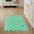 thumbnail image 1 of ODIKA 3'x5' Washable Accent Rug Pet Friendly, Non-Shedding Mat Funky Border Frame Checkered Two Tone Balanced Contrast Layout for Bedside, Nursery Room, 1 of 7