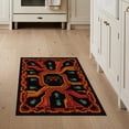 thumbnail image 1 of ODIKA 3'x5' Washable Accent Rug Pet Friendly, Non-Shedding Mat Gamepad Motif Border Cracked Field Burst Alfombra Gamer Glowing Playful for Bedside, Nursery Room, 1 of 7