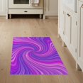 thumbnail image 1 of ODIKA 3'x5' Washable Accent Rug Pet Friendly, Non-Shedding Mat Pink Ombre Tie Dye Swirl Blend Furry Quilted Purple Gradient Refined for Bedside, Nursery Room, 1 of 7