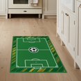 thumbnail image 1 of ODIKA 3'x5' Washable Accent Rug Pet Friendly, Non-Shedding Mat Soccer Centered Field Border Aglity Theme Decorations Motif Bold for Bedside, Nursery Room, 1 of 7