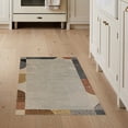 thumbnail image 1 of ODIKA 3'x5' Washable Accent Rug Pet Friendly, Non-Shedding Mat Spotted Abstract Inspired Tricolor Mosaic Patchwork Bordered for Bedside, Nursery Room, 1 of 7