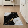 thumbnail image 1 of ODIKA 3'x5' Washable Accent Rug Pet Friendly, Non-Shedding Mat Swirl Abstract Minimalist Veined Streaks Flow Symmetrical Motif for Bedside, Nursery Room, 1 of 7
