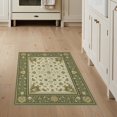 thumbnail image 1 of ODIKA 3'x5' Washable Accent Rug Pet Friendly, Non-Shedding Mat Vintage Currency Motif Funky Note Bold Border Collage Engraved for Bedside, Nursery Room, 1 of 7