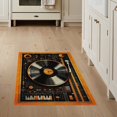 thumbnail image 1 of ODIKA 3'x5' Washable Accent Rug Record Vinyl Retro Turntable Vintage Music Note Player Dj Cassette for Bedside, Nursery Room, Pet Friendly & Non-Shedding, 1 of 7