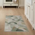 thumbnail image 1 of ODIKA 3'x5' Washable Accent Rug Sage Throw Contemporary Flowing Motifs Eucalyptus Ivory Entryway for Bedside, Nursery Room, Pet Friendly & Non-Shedding, 1 of 7