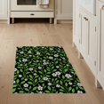 ODIKA 3'x5' Washable Area Rug Black Botanical Garden Path Design ...