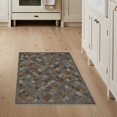 thumbnail image 1 of ODIKA 3'x5' Washable Area Rug Distressed Mosaic Interlocking Motif Brushstroke Block Abstract Flowing Dynamic for Hallway, Laundry Room, Non-Slip, Flatweave, Easy Care, 1 of 7