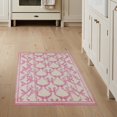 thumbnail image 1 of ODIKA 3'x5' Washable Area Rug Mid Century Pixel Retro Pink Block Border Motif Atomic Geometric for Hallway, Laundry Room, Non-Slip, Flatweave, Easy Care, 1 of 7