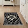 thumbnail image 1 of ODIKA 3'x5' Washable Area Rug Non-Slip, Flatweave, Easy Care Aesthetic Boho Interlocking Printed Symmetrical Border Bathroom for Hallway, Laundry Room, 1 of 7