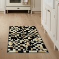 thumbnail image 1 of ODIKA 3'x5' Washable Area Rug Non-Slip, Flatweave, Easy Care Composition Geometric Tiled Block Abstract Retro Patterned Layered for Hallway, Laundry Room, 1 of 7