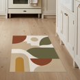 thumbnail image 1 of ODIKA 3'x5' Washable Area Rug Non-Slip, Flatweave, Easy Care Earthy Geometric Abstract Design Modern Shapes with Bold Minimalist Style for Hallway, Laundry Room, 1 of 7