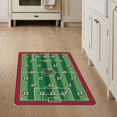 thumbnail image 1 of ODIKA 3'x5' Washable Area Rug Non-Slip, Flatweave, Easy Care Field Bold Athletic Border Score Motif Aglity Theme Decorations Soccer Flowing for Hallway, Laundry Room, 1 of 7