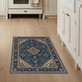 thumbnail image 1 of ODIKA 3'x5' Washable Area Rug Non-Slip, Flatweave, Easy Care Front Door Weathered Transitional Symmetry Bedside Beige Ru Skid for Hallway, Laundry Room, 1 of 7