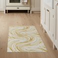 thumbnail image 1 of ODIKA 3'x5' Washable Area Rug Non-Slip, Flatweave, Easy Care Key Splash Contemporary Motif Designer Mosaic Abstract Swirl Refined Structured for Hallway, Laundry Room, 1 of 7