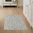 thumbnail image 1 of ODIKA 3'x5' Washable Area Rug Non-Slip, Flatweave, Easy Care Purple Allover Lilac Lattice Featuring Repeating Vine Motifs for Hallway, Laundry Room, 1 of 7