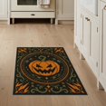 thumbnail image 1 of ODIKA 3'x5' Washable Area Rug Orange Black Pumpkin and Starry Night Design Halloween Themed Decorative with Elegant for Hallway, Laundry Room, Non-Slip, Flatweave, Easy Care, 1 of 7