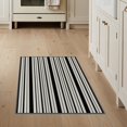 thumbnail image 1 of ODIKA 3'x5' Washable Area Rug Stripe Front Crisp Vertical Displaying Bold Graphic Striped Door for Hallway, Laundry Room, Non-Slip, Flatweave, Easy Care, 1 of 7
