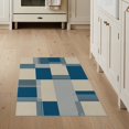 thumbnail image 1 of ODIKA 3'x5' Washable Area Rug Striped Geometric Panel Configuration Bold Horizontal Abstract for Hallway, Laundry Room, Non-Slip, Flatweave, Easy Care, 1 of 7