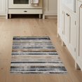 thumbnail image 1 of ODIKA 3'x5' Washable Area Rug Striped Vintage Door Faded Lines Border Stripe Doormat for Hallway, Laundry Room, Non-Slip, Flatweave, Easy Care, 1 of 7