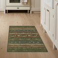thumbnail image 1 of ODIKA 3'x5' Washable Area Rug Vintage Bass Fish Fishing Stripes Lure Stars Border Motif Patriotic for Hallway, Laundry Room, Non-Slip, Flatweave, Easy Care, 1 of 7