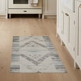 thumbnail image 1 of ODIKA 3'x5' Washable Throw Rug Beige Boho Abstract Southwestern Lattice Geometric Motif An Under for Entryway, Kitchen, Mudroom, Stain Resistant, Low Profile, Non-Slip, 1 of 7