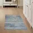 thumbnail image 1 of ODIKA 3'x5' Washable Throw Rug Boho Striped Abstract Rows Vintage Southwestern Geometric Bands for Entryway, Kitchen, Mudroom, Stain Resistant, Low Profile, Non-Slip, 1 of 7