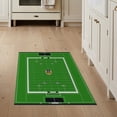 thumbnail image 1 of ODIKA 3'x5' Washable Throw Rug Field Door Football Stadium Grid Center Motif Markings Border for Entryway, Kitchen, Mudroom, Stain Resistant, Low Profile, Non-Slip, 1 of 7