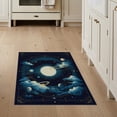 thumbnail image 1 of ODIKA 3'x5' Washable Throw Rug Galaxy Map Orbiting Planets Stars Cosmic Nebula Ringed Comet for Entryway, Kitchen, Mudroom, Stain Resistant, Low Profile, Non-Slip, 1 of 7
