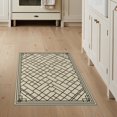 thumbnail image 1 of ODIKA 3'x5' Washable Throw Rug Herringbone Geometric Lattice Framework Minimalist Farmhouse for Entryway, Kitchen, Mudroom, Stain Resistant, Low Profile, Non-Slip, 1 of 7