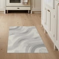 thumbnail image 1 of ODIKA 3'x5' Washable Throw Rug Under Plush Minimalist Sweeping Featuring Asymmetric Balance for Entryway, Kitchen, Mudroom, Stain Resistant, Low Profile, Non-Slip, 1 of 7