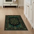 thumbnail image 1 of ODIKA 3'x5' Washable Throw Rug Snake Serpent Forest Motif Botanical Scroll Border Vine Decorative for Entryway, Kitchen, Mudroom, Stain Resistant, Low Profile, Non-Slip, 1 of 7