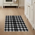 thumbnail image 1 of ODIKA 3'x5' Washable Throw Rug Stain Resistant, Low Profile, Non-Slip Checkered Farmhouse Welcome Doormat Layering Layered Plaid Under Refined for Entryway, Kitchen, Mudroom, 1 of 7
