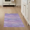 thumbnail image 1 of ODIKA 3'x5' Washable Throw Rug Stain Resistant, Low Profile, Non-Slip Dreamy Cloud Motif Circle Design Featuring Celestial Sparkles for Entryway, Kitchen, Mudroom, 1 of 7