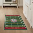 thumbnail image 1 of ODIKA 3'x5' Washable Throw Rug Stain Resistant, Low Profile, Non-Slip Endzone Stripes Soccer Hockey Shaped Artificial Football Field Lines Playful for Entryway, Kitchen, Mudroom, 1 of 7