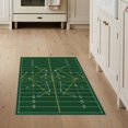 thumbnail image 1 of ODIKA 3'x5' Washable Throw Rug Stain Resistant, Low Profile, Non-Slip Field Sport Theme Playbook Design With Arrows And Yard Lines Football Flowing for Entryway, Kitchen, Mudroom, 1 of 7