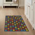 thumbnail image 1 of ODIKA 3'x5' Washable Throw Rug Stain Resistant, Low Profile, Non-Slip Gamer Dice Nostalgic Cube Symbols Interlocking Geometric for Entryway, Kitchen, Mudroom, 1 of 7