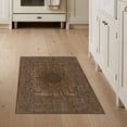 thumbnail image 1 of ODIKA 3'x5' Washable Throw Rug Stain Resistant, Low Profile, Non-Slip Grain Vintage Farmhouse Border Circle Distressed Plank Cowboy Flowing Dynamic for Entryway, Kitchen, Mudroom, 1 of 7