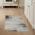 thumbnail image 1 of ODIKA 3'x5' Washable Throw Rug Stain Resistant, Low Profile, Non-Slip Grey Under Abstract Vintage Distressed Motif Interlocking for Entryway, Kitchen, Mudroom, 1 of 7