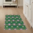 thumbnail image 1 of ODIKA 3'x5' Washable Throw Rug Stain Resistant, Low Profile, Non-Slip Large Bold Soccer Plate Pennant Border Crossed Bats Field Grid Refined for Entryway, Kitchen, Mudroom, 1 of 7