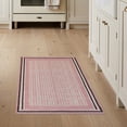thumbnail image 1 of ODIKA 3'x5' Washable Throw Rug Stain Resistant, Low Profile, Non-Slip Pink Contemporary Geometric Lattice Panel Abstract Interlocking for Entryway, Kitchen, Mudroom, 1 of 7