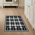 thumbnail image 1 of ODIKA 3'x5' Washable Throw Rug Stain Resistant, Low Profile, Non-Slip Plaid Under Vintage Checkered Print Doormat Layering Layered for Entryway, Kitchen, Mudroom, 1 of 7