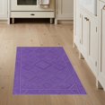 thumbnail image 1 of ODIKA 3'x5' Washable Throw Rug Stain Resistant, Low Profile, Non-Slip Plum Purple Deep Tone Gradient Chain Decorative Fuzzy for Entryway, Kitchen, Mudroom, 1 of 7