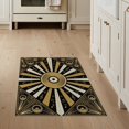 thumbnail image 1 of ODIKA 3'x5' Washable Throw Rug Stain Resistant, Low Profile, Non-Slip Record Vintage Vinyl Disco Groove Rays Music Symbols Player Dj for Entryway, Kitchen, Mudroom, 1 of 7