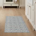 thumbnail image 1 of ODIKA 3'x5' Washable Throw Rug Stain Resistant, Low Profile, Non-Slip Stripe Butterfly Ribbon Details Scattered Delicate Vintage Ditsy Refined for Entryway, Kitchen, Mudroom, 1 of 7
