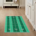 thumbnail image 1 of ODIKA 3'x5' Washable Throw Rug Stain Resistant, Low Profile, Non-Slip Theme Stadium Layout Striped Gridiron Markings Field Football Refined Structured for Entryway, Kitchen, Mudroom, 1 of 7