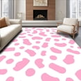thumbnail image 1 of ODIKA 3'x5' Machine Washable Non-Slip Area Rug, Abstract Animal Inspired Design With Stylized Pink Leopard Prints High Traffic Rug, Pink, 724770, 1 of 7