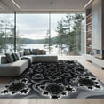 thumbnail image 1 of ODIKA 3'x5' Machine Washable Non-Slip Area Rug, Abstract Black High Traffic Rug, Black, 1011294, 1 of 7
