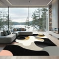 thumbnail image 1 of ODIKA 3'x5' Machine Washable Non-Slip Area Rug, Abstract Black High Traffic Rug, Black, 1094056, 1 of 7