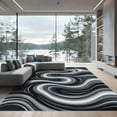 thumbnail image 1 of ODIKA 3'x5' Machine Washable Non-Slip Area Rug, Abstract Black High Traffic Rug, Gray, 965272, 1 of 7
